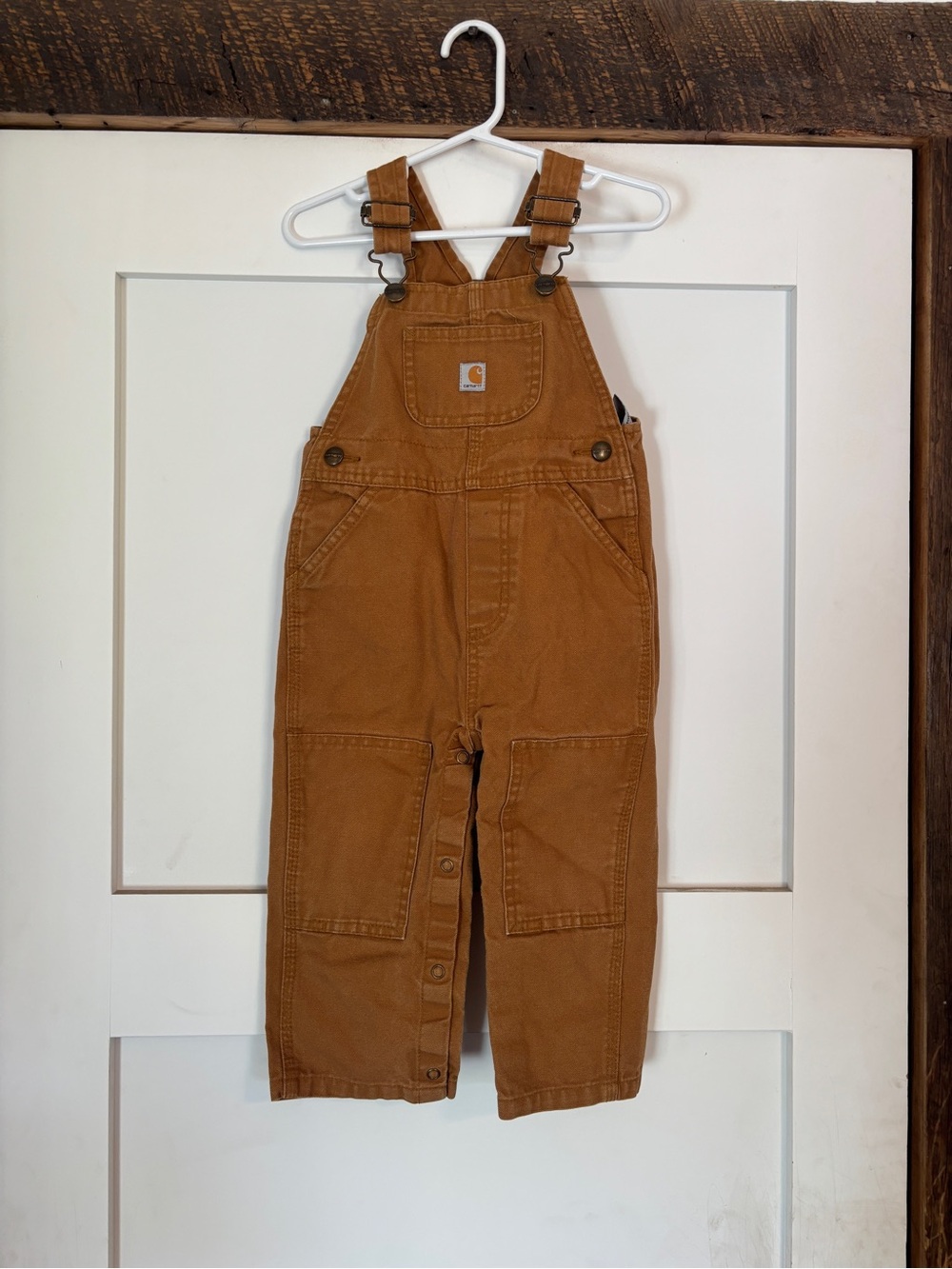 Carhartt Kids Brown Duck Overalls 24 months